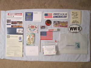Goody-bag contents for WWII veterans